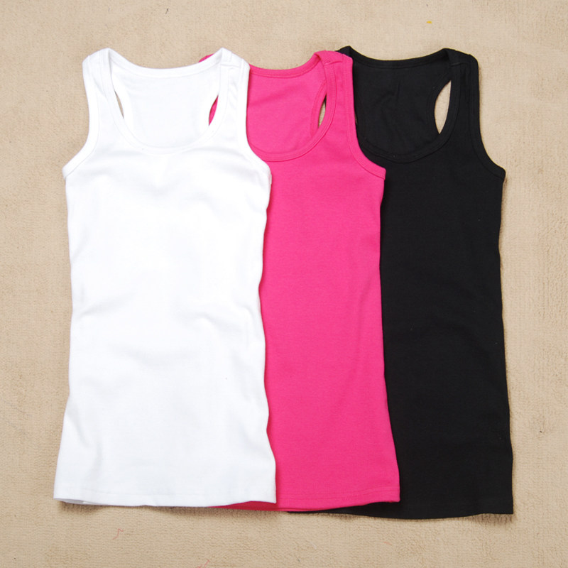 Pure cotton camisole women's summer outerwear sleeveless top bottoming simple all-match casual slim slimming bottoming shirt