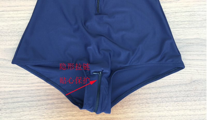 099 đôi dây kéo mở vô hình dây kéo chết hồ bơi nước một mảnh áo tắm màu xanh đậm nóng mùa xuân giảm béo áo tắm phụ nữ đồ bơi liền thân cho bé gái