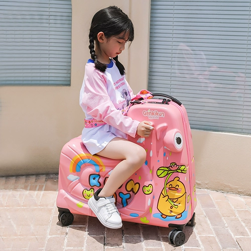 TOCHI/途智 Мультяшный детский чемодан с сидением, 24 дюймов