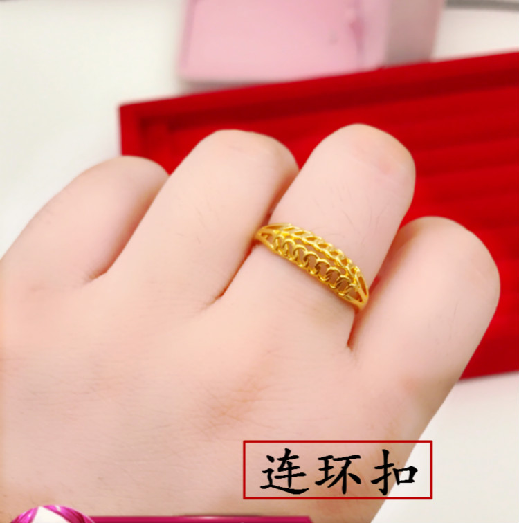 24K Bà Euro Coin Trang sức Việt Nam Shajin Mô phỏng Nhẫn vàng giả Mạ vàng Trang sức khai trương Nhẫn không rơi mẫu nhẫn nam đẹp