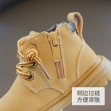 Martens, детские демисезонные утепленные короткие сапоги для раннего возраста для мальчиков в английском стиле, мягкая подошва, в британском стиле