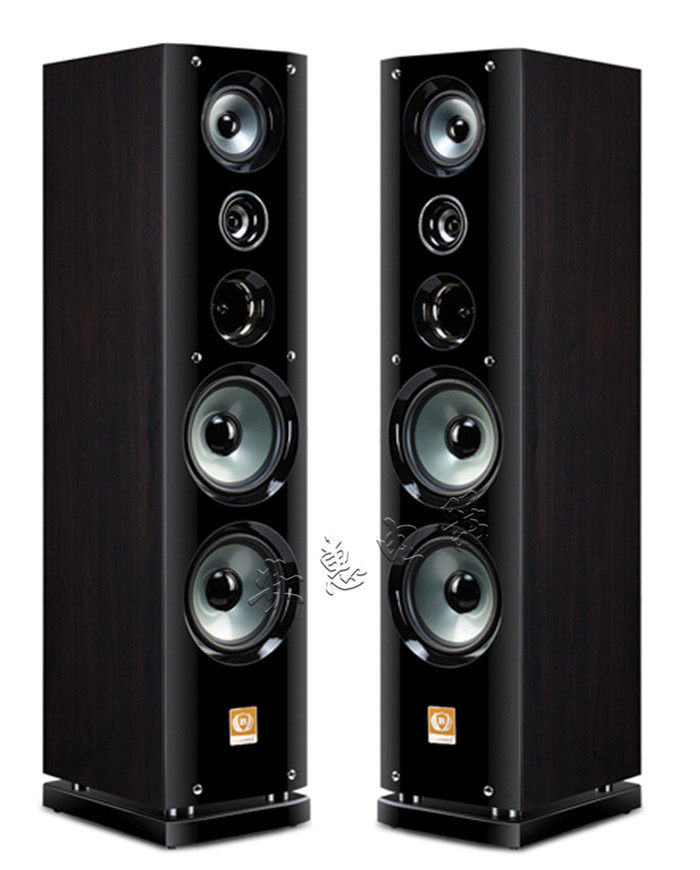 Hifi Floor Standing Front Speaker Fashion Black Painted Wooden Speaker Front Speaker 5 1 Floor Standing Speaker