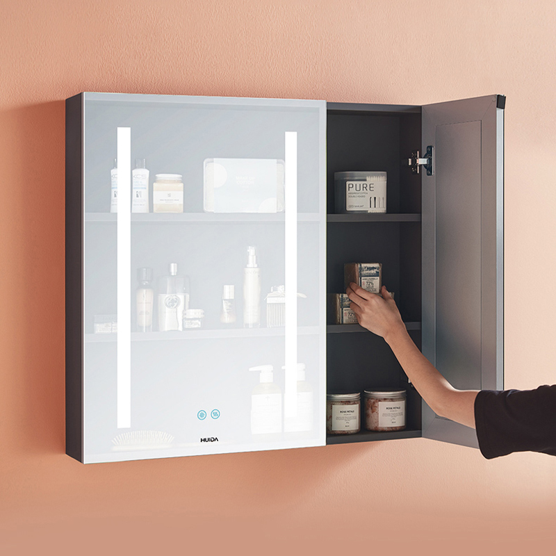 Whirlda Bathroom Mirror Smart LED Lamp Cosmetic Room Lamp Mirror with lamp Touch Screen hanging wall mirror group The whole family used with demisting