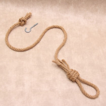 Famous family style clothing store ring hanger display rack thick hemp rope ring hanging wall clothing rack clothing hanging chain