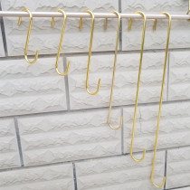 Clothing store S adhesive hook long hook titanium gold hook S-hook S-shaped adhesive hook S-shaped hook pants hook stainless steel round S hook
