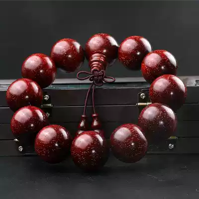 Coming to an end one-dollar auction@India full gold star leaflet rosewood 2 0 Buddha beads hand string Rosary bracelet Men's model