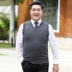 Áo len dệt kim nam cao tuổi 60 tuổi 70 áo vest không tay cỡ lớn nam và nữ tuổi già và áo vest cổ chữ V áo len không tay nam Dệt kim Vest