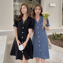 Large size dress summer 2021 new fat sister mm thin cover belly foreign style age-reducing chiffon short skirt