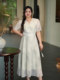 Mrs. Dave's Plus-Size Women's Clothing, New Chinese-Style Dress for Summer 2025, New Model for Chubby Women, Tummy-Covering, Chinese-Style Ink Painting Dress