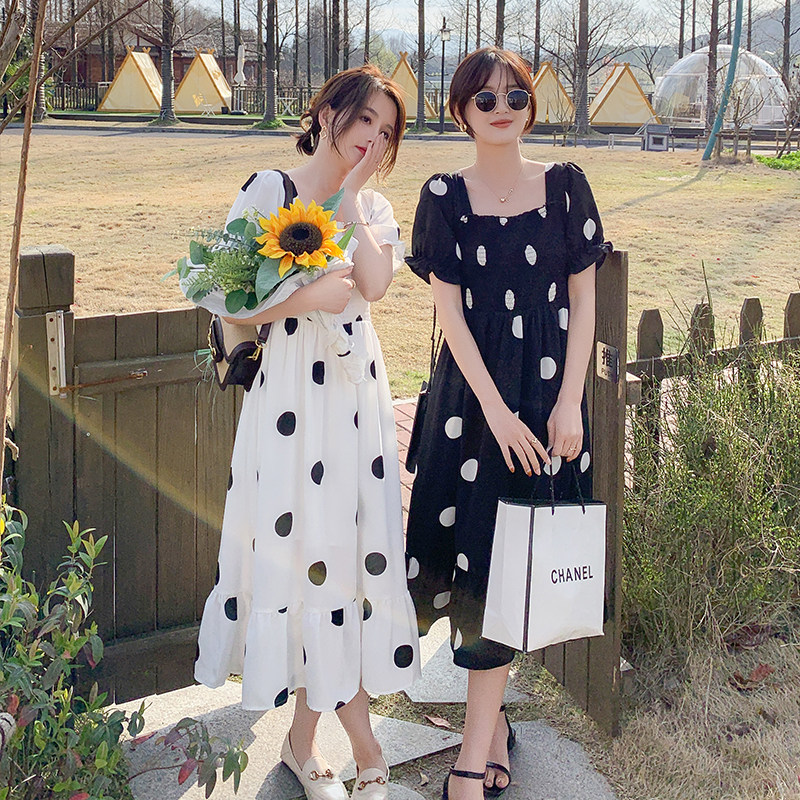 Big size dress for summer clothes Fat younger sister 2022 New display slim cover snow spinning Poly Temperament Fairy Dresses