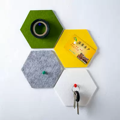 Korean creative wall stickers girl heart ins felt hexagonal storage wall stickers decorative panels bedroom living room colorful home