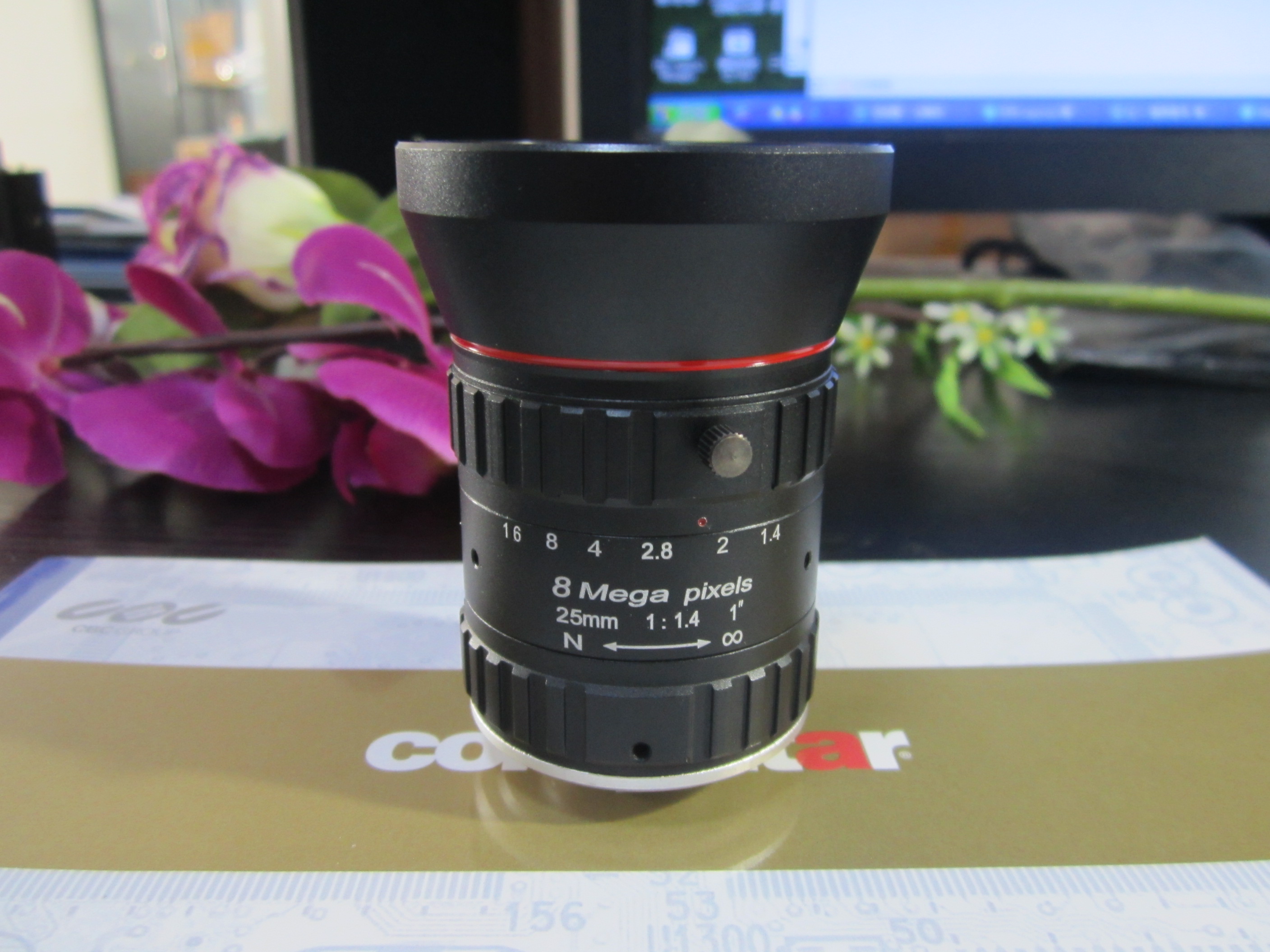 MF2518M-8M 8 million pixel high-definition industrial lens 25mm focal length 1 inch target industrial lens