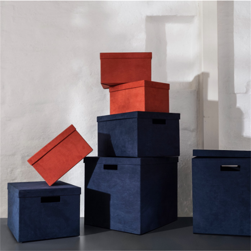 Ikea Yata Storage Box with Lid for Documents, Books, Office Supplies, Velvet