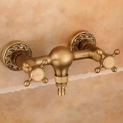 All copper washing machine faucet hot and cold washing machine faucet retro faucet antique faucet bathroom faucet