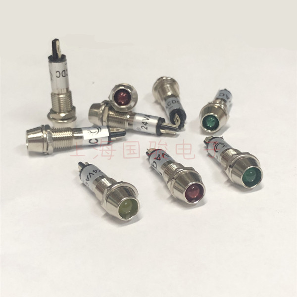 Power signal lamp LED indicator XD8-1 8MM red green white yellow 12V 24V 220V 220V-Taobao