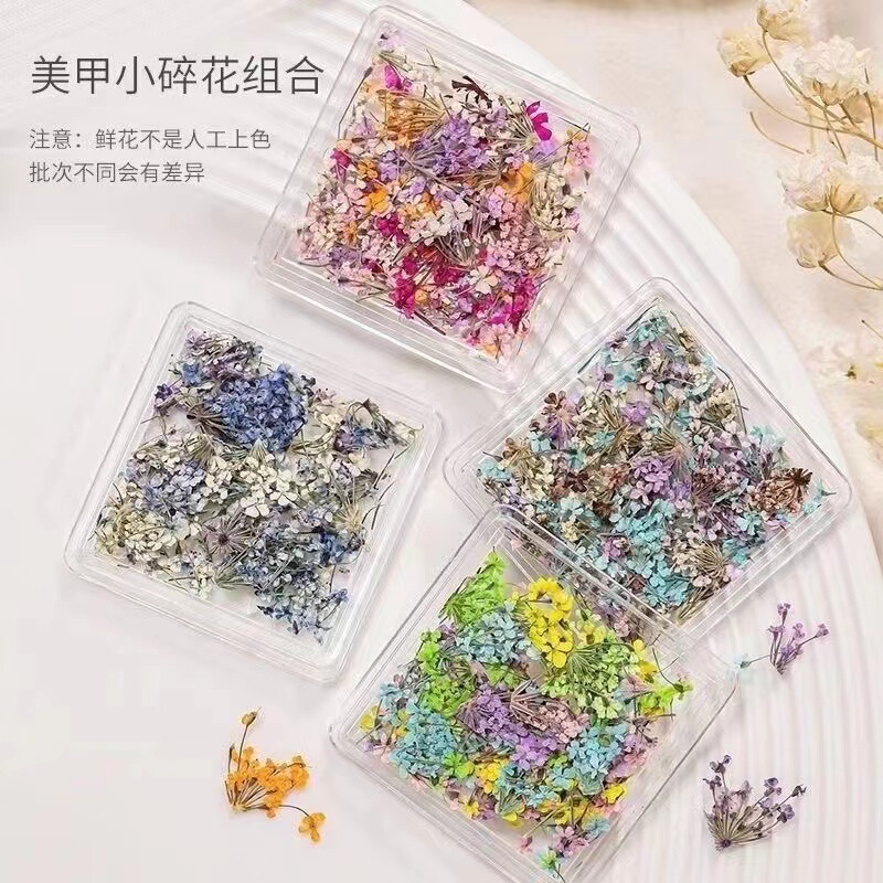 Nail Art Dried Flowers Nail Decorations Monet Garden Oil Painting Petals Japanese Style ins Small Floral Mixed DIY Materials Nail Art Dried Flowers Nail Decorations Monet Garden Oil Painting Petals Japanese Style ins Small Floral Mixed DIY Materials