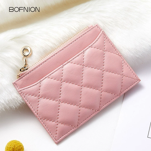 Кошелек, маленькая сумка через плечо, короткий бумажник, милые ультратонкие монеты, небольшая сумка, в корейском стиле, из натуральной кожи