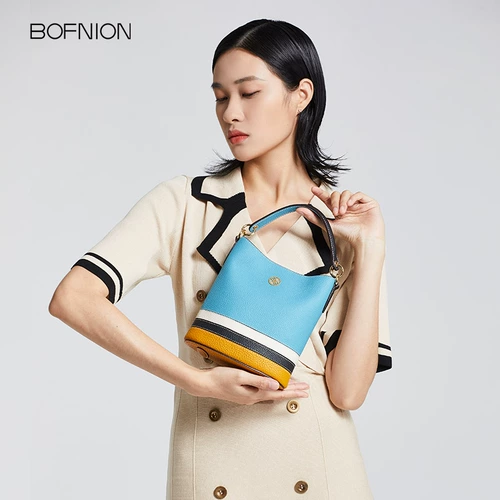 BOFNION Кожаная портативная барсетка, сумка через плечо, сумка на одно плечо, коллекция 2023, воловья кожа