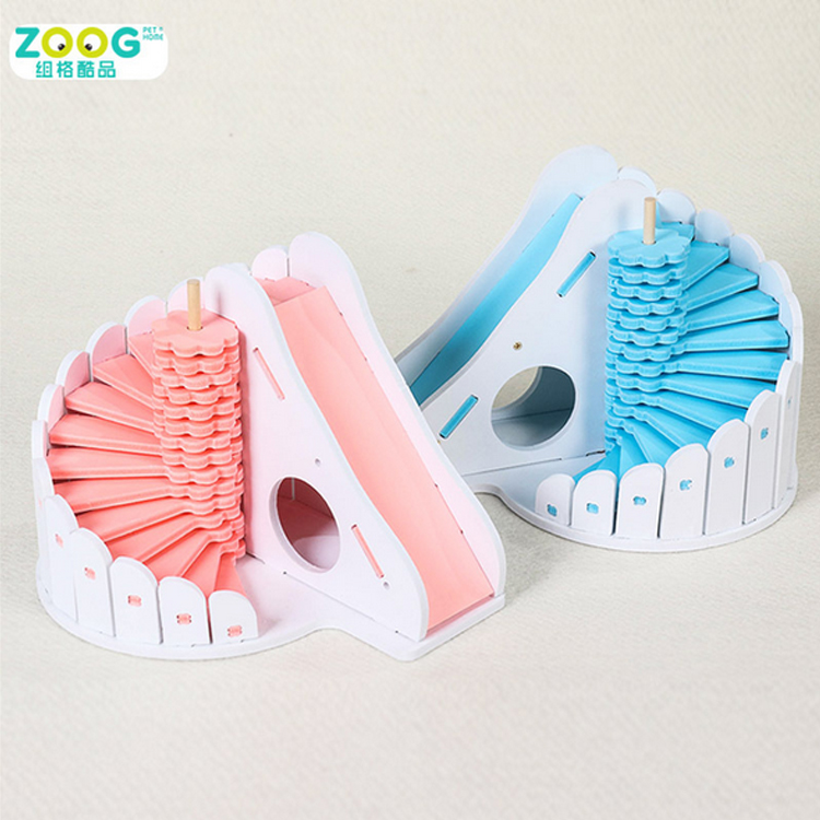zoog hamster sleeping nest sliding terraces small houses bear cubs environmental protection ocean room Villa Balcony Hamster Cage Toys