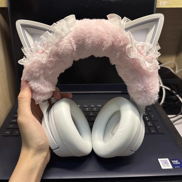 Original Meow Meow 1 Suitable for Razer Kraken Cute Cat V2 Professional Edition Headphone Headband Protective Cover Cat Ears Gaming