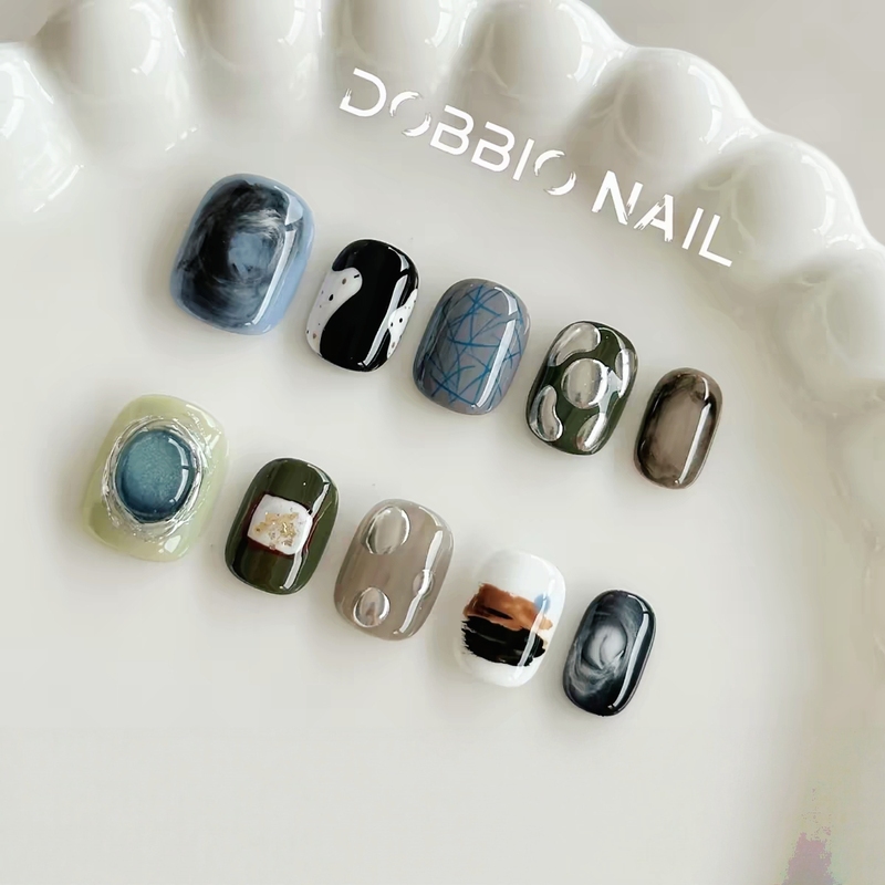 Dobbio【Lost Paradise】 ins Artistic Geometric Lines Niche Handmade Wearable Nails High-End Nail Art Nail Tips Dobbio【Lost Paradise】 ins Artistic Geometric Lines Niche Handmade Wearable Nails High-End Nail Art Nail Tips