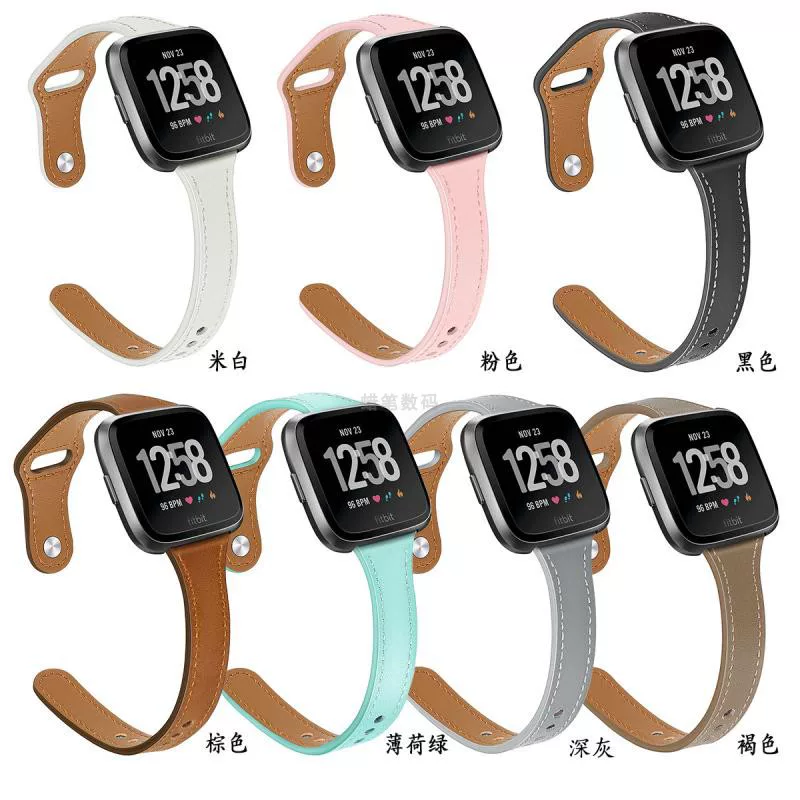 Подходит к часов Versa2 от Fitbit, кожаный ремешок на талий - брезент пластина Versa Lite узкое корпус запястье