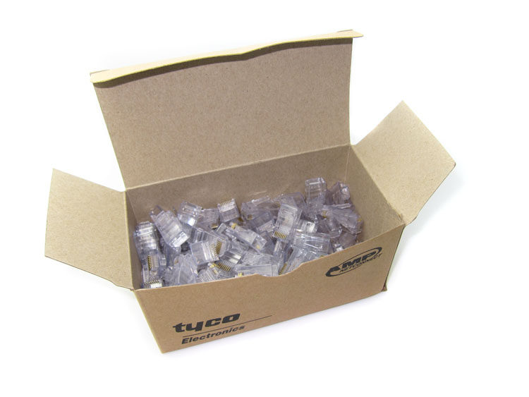 Economical AMP super five network crystal head RJ45 crystal head AMP crystal head Kraft paper box