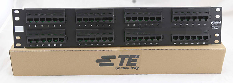 High-quality AMP CAT5e unshielded 48-port network distribution frame height 2U 406331-1 standard overtest