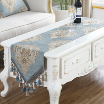 European-style coffee table table flag TV cabinet table middle tablecloth fabric strip decorative cloth scarf high-end luxury luxury