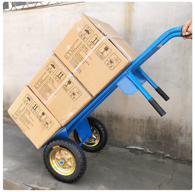 Thousands of catties tiger car two-wheeled trolley truck heavy-duty heavy-duty thickened truck trolley trolley stacker durable