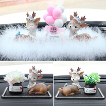 New In-car Ornament Swing cute creative personality One way Ping An deer car mid-control desk swing in the car