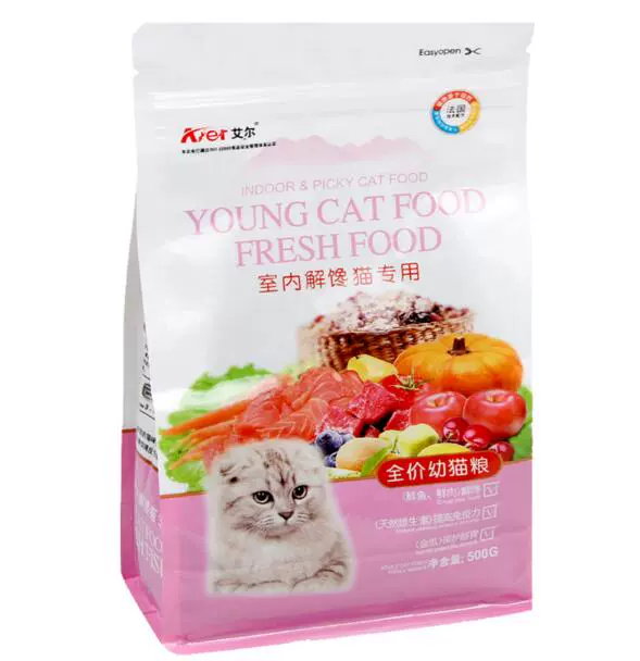 Miễn phí vận chuyển Aier Jie Glutton Thức ăn cho mèo 500g Giá đầy đủ Thức ăn cho mèo con Gấp Tai Anh Ngắn Mỹ Ngắn cho mèo Thức ăn chủ yếu - Cat Staples