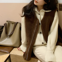 13 Good quality small man imitation fur one lamb hair vest female 2020 Autumn and Winter new fashionable coat