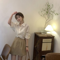 One third Liangpint small sub 2022 spring and summer commute temperament card its color grey short skirt half body dress with hip skirt