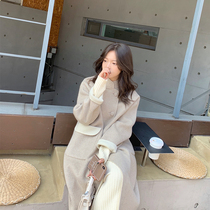 The little sister of the Republic of China Wind a small man with a high wool coat in the long double face in the winter