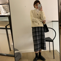 13 Liangpin small man very chic double-breasted sweater cardigan female temperament small V-neck jacket