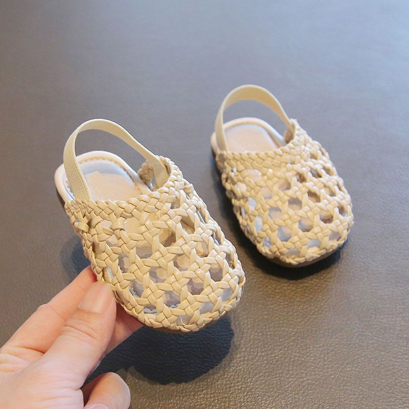 Baby Girl Knitted Shoes 1 to 3 Years Old Summer Girls Anti-Kick Sandals Baby Princess Soft-Soled Toddler Shoes Children's Shoes