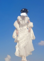 Coco Chanson*Shiliyangchang*Long fishtail cheongsam dress lace skirt Chinese style lolita toast suit in stock