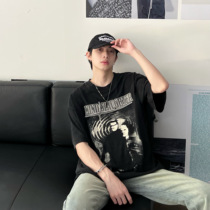 GRAILZ TALK niche tide brand Korean version of the wild summer cotton loose mens couple VIBE style short-sleeved T-shirt