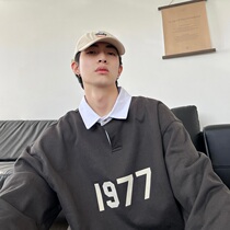 FOG FEAR OF GOD double-line ESSENTIALS niche tide brand American loose POLO shirt long-sleeved sweater