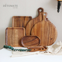 Nordic Style Phase Thiswood Dish Suit Pizza Pan Fruit Refreshments Disc Original Wood Trays Ins minimalist Restaurant tray