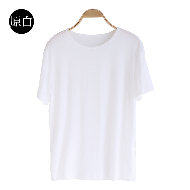 New Pint Men's Round Collar White Dance Suit Men's Practice Suit Fitness Yoga Clothes Seven-Pants Combed Cotton Man