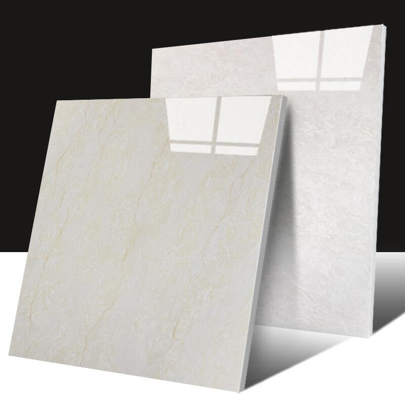 Ceramic tile vitrified tile living room 800X800 hotel white polycrystalline engineering non-slip floor tile 600x600 polished tile