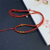 Плетеное ожерелье из шнура ручной работы, подвеска, изысканный изумрудный золотой ремешок подходит для мужчин и женщин из нефрита