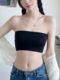 Black Modal Anti-Exposure Chest Cover Bandeau One-Piece Base Layer Strapless Non-Slip Underwear for Women Summer