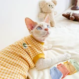 Muamuababy безволосая одежда для кошек сфинкс с чистым хлопковым цветом весна и летняя жилетка прилива