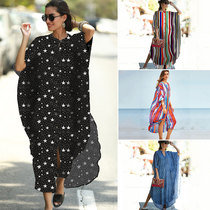 Bikini outer sun protection cardigan womens swimsuit cover-up beach jacket loose large size seaside vacation dress