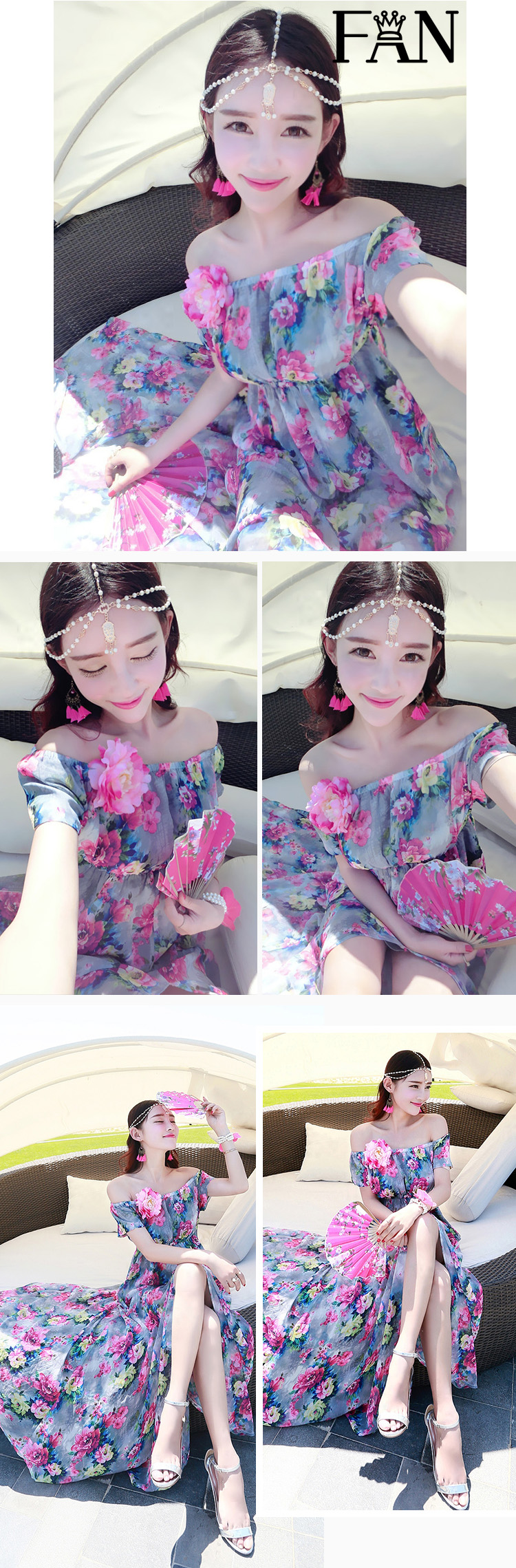 Alloy Fashion Geometric Hair accessories(White shells) NHXW0062-White shells