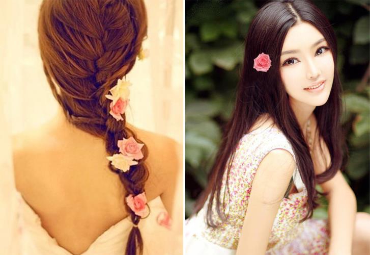 Cloth Simple Flowers Hair accessories(white) NHXW0113-white