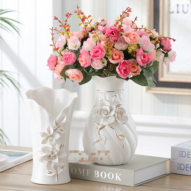 European ceramic vase furnishing articles sitting room simulation flower arranging flower flower implement creative home wine table decorations